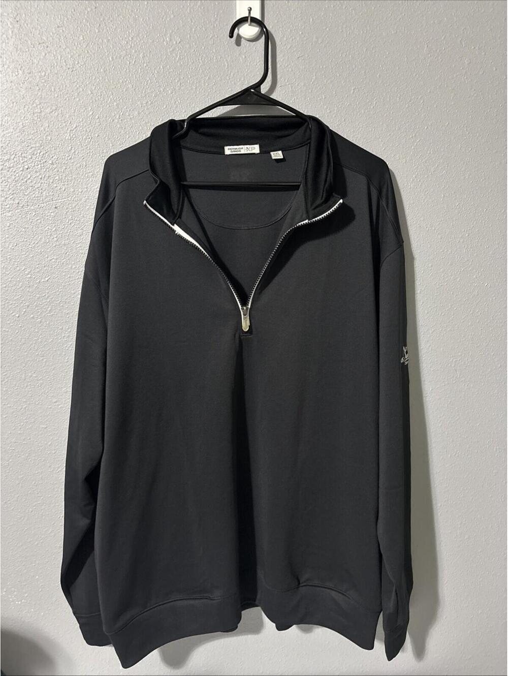 Bermuda Sands Quarter Zip Men’s XXL Black Sunkist Golf